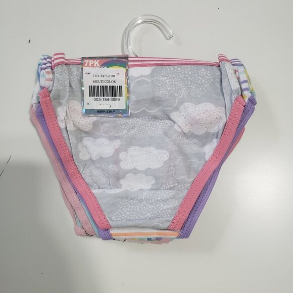 NWT Toddler‎ Girls Seven Pack Days of The Week Printed Panties - Multi Color 4T - Picture 11 of 11